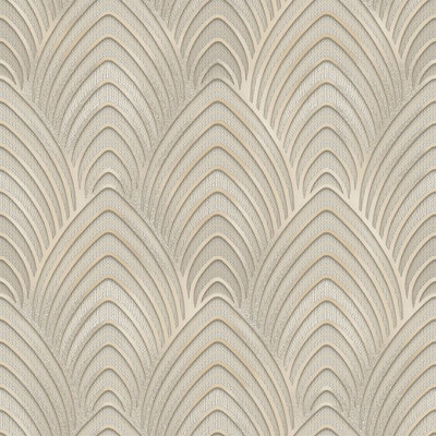 Galerie Utopia Cream Geometric Arch Array Lustre Finish A4 Wallpaper Sample from B&Q
