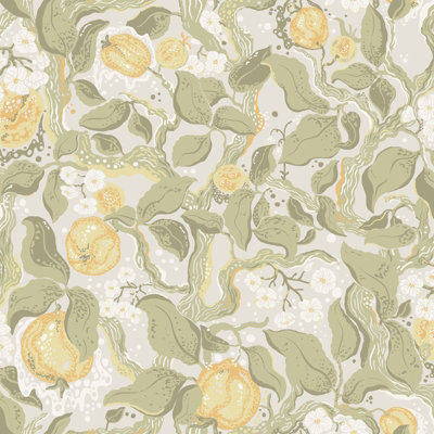 Galerie Fagring Floral Green A4 Wallpaper Sample from B&Q