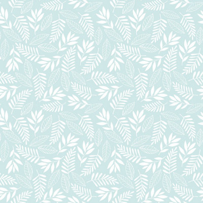 Galerie Tiny Tots 2 Turquoise Koala Leaf Smooth A4 Wallpaper Sample from B&Q
