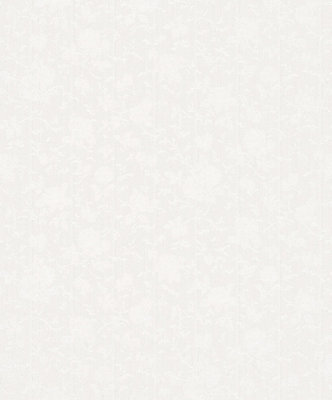 Galerie Industrial Effects White Floral Swirl Pearlescent A4 Wallpaper Sample from B&Q