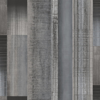 Galerie Texstyle Grey Agen Stripe A4 Wallpaper Sample from B&Q