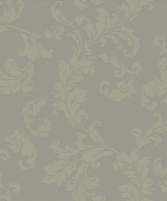 B&Q -  Emporium Beige Acanthus Trail Embossed A4 Wallpaper Sample