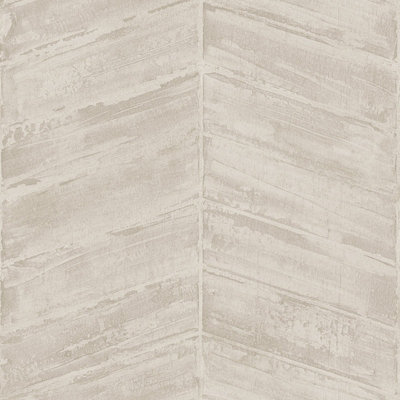 Galerie Utopia Beige Chevron Sheen Finish A4 Wallpaper Sample from B&Q