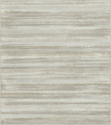 Galerie Italian Style Silver Distressed Horizontal Stripe A4 Wallpaper Sample from B&Q