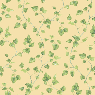 Galerie Just Kitchens Yellow Just Ivy A4 Wallpaper Sample from B&Q