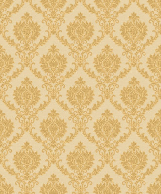 Galerie The Classic Italian Collection Gold Italian Damask Embossed A4 Wallpaper Sample from B&Q