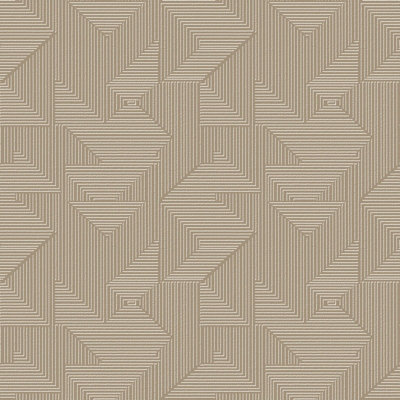 Galerie Zen Bronze Brown Geometric Dwp0368-05 A4 Wallpaper Sample from B&Q