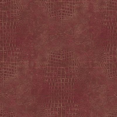Galerie Natural Fx Red Crocodile Embossed A4 Wallpaper Sample from B&Q