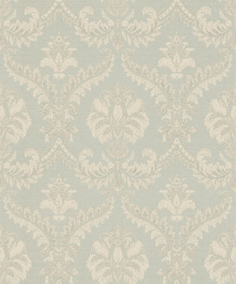 Galerie Italian Silks And Damasks Blue Damask A4 Wallpaper Sample from B&Q