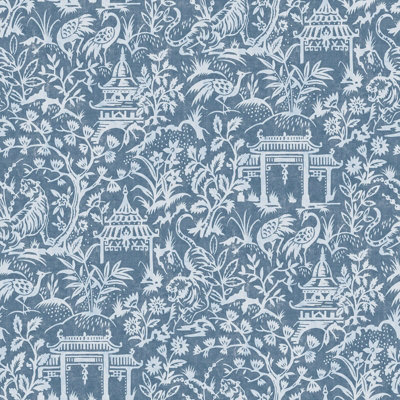 Galerie Secret Garden Blue Botanical Toile A4 Wallpaper Sample from B&Q