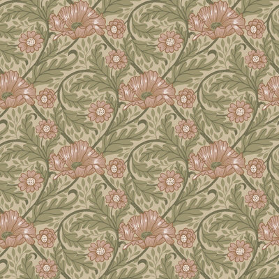 Galerie Sommarang Green Garden Floral A4 Wallpaper Sample from B&Q