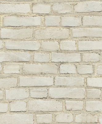 Galerie Beige Coastal Brick Effect Motif A4 Wallpaper Sample from B&Q