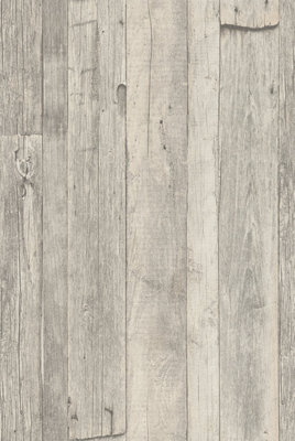 Galerie Beige Reclaimed Wood Effect Motif A4 Wallpaper Sample from B&Q