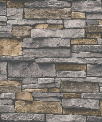 Galerie Silver Grey Sandstone Splendour Motif A4 Wallpaper Sample from B&Q