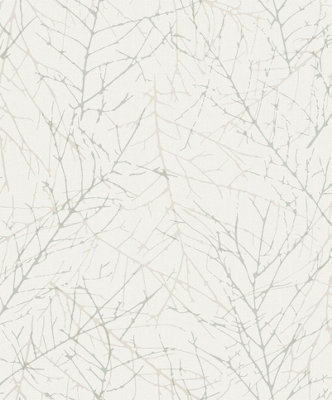 Galerie Industrial Effects White Graphic Tree Stem A4 Wallpaper Sample from B&Q