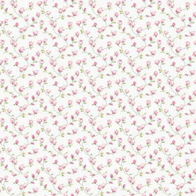 Galerie Miniatures 3 Pink Floral A4 Wallpaper Sample from B&Q
