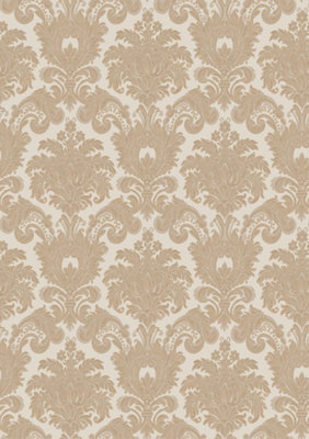 Galerie Italian Silks And Damasks Copper Damask A4 Wallpaper Sample from B&Q
