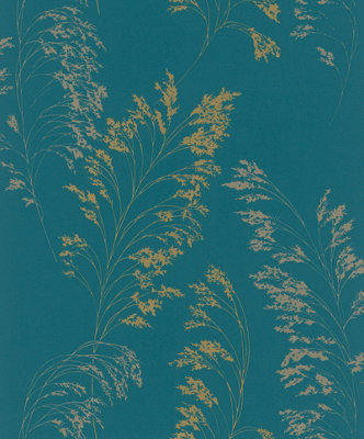 Galerie Paste The Wall Elegant Teal And Gold A4 Wallpaper Sample from B&Q