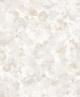 Galerie Atmosphere Beige Bubble Up Smooth A4 Wallpaper Sample from B&Q