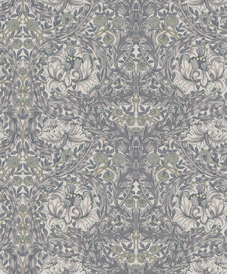 Galerie Hidden Treasures Grey African Marigold A4 Wallpaper Sample from B&Q