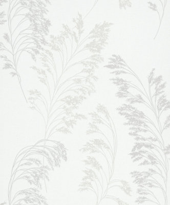 Galerie Paste The Wall Elegant White & Pearl A4 Wallpaper Sample from B&Q