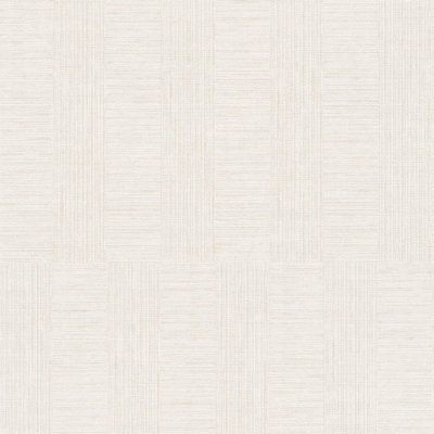 B&Q -  Havana Cream Stripe Weave Textured A4 Wallpaper Sample