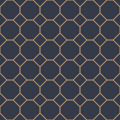Galerie Just Kitchens Blue Bee Hive A4 Wallpaper Sample from B&Q