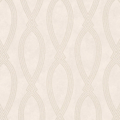 Galerie Purity Cream Geometric A4 Wallpaper Sample from B&Q