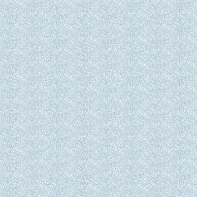 Galerie Small Prints Blue Small Paisley A4 Wallpaper Sample from B&Q