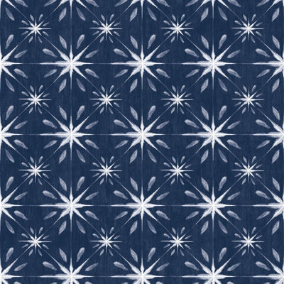 Galerie Nordic Elements Blue Geometric Starburst Effect A4 Wallpaper Sample from B&Q