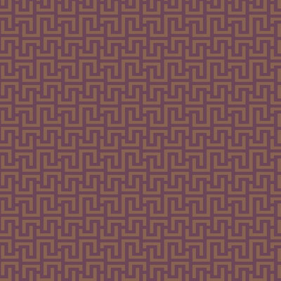 Galerie Luxe Purple Gold Greek Key Smooth A4 Wallpaper Sample from B&Q