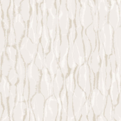 Galerie Atmosphere Beige Drizzle Smooth A4 Wallpaper Sample from B&Q