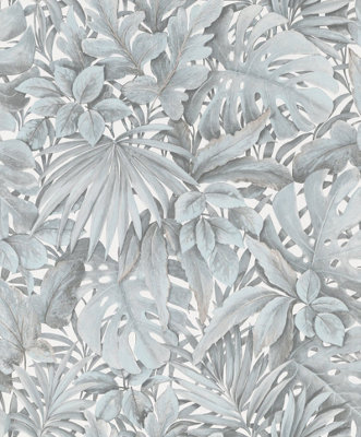 Galerie The New Design Book Collection Green Jungle Leaves A4 Wallpaper Sample from B&Q
