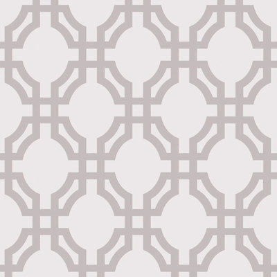 Galerie Luxe Silver Trellis Smooth A4 Wallpaper Sample from B&Q