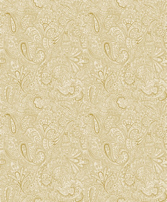Galerie Elegance Gold Paisley A4 Wallpaper Sample 11302 from B&Q