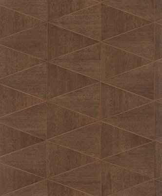 Galerie Bronze Brown Graphic A4 Wallpaper Sample from B&Q