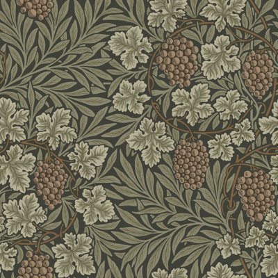 Galerie Hidden Treasures Orange Leafy Grape Vine A4 Wallpaper Sample from B&Q