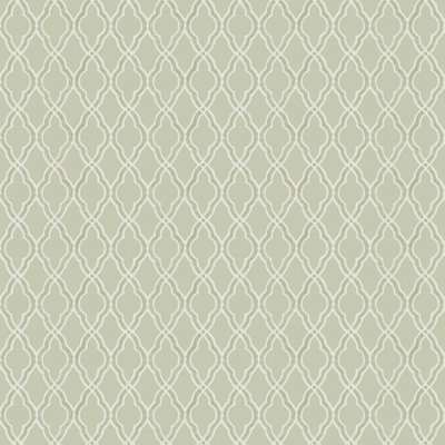 Galerie Italian Style Green Geometric Trellis A4 Wallpaper Sample from B&Q