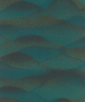 Galerie The New Design Book Emerald Green Rolling Hills Glitter Landscape A4 Wallpaper Sample from B&Q
