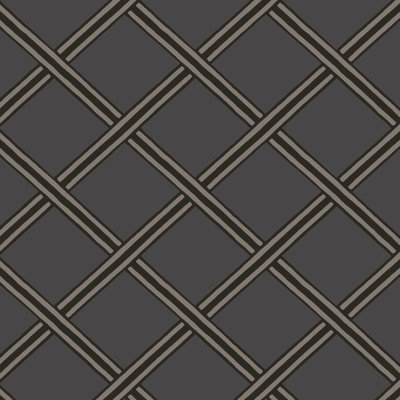 Galerie Luxe Dark Grey Braid Smooth A4 Wallpaper Sample from B&Q