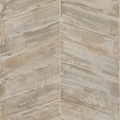 Galerie Utopia Bronze/brown Chevron Sheen Finish A4 Wallpaper Sample from B&Q