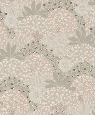Galerie Fusion Pink Forest Bloom Motif A4 Wallpaper Sample from B&Q