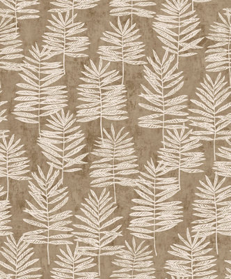 Galerie Zen Bronze Brown Tree Leaf Dwp0365-02 A4 Wallpaper Sample from B&Q