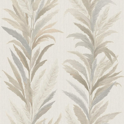 Galerie Ornamenta Beige Leaf Flourish Wallpaper A4 Sample from B&Q