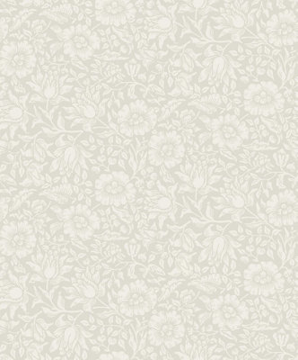 Galerie Hidden Treasures Cream Floral Mallow A4 Wallpaper Sample from B&Q