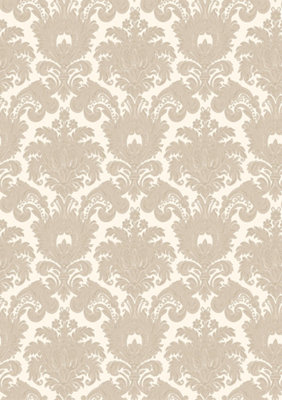 Galerie The Classic Italian Collection Beige Cream Damask Embossed A4 Wallpaper Sample from B&Q