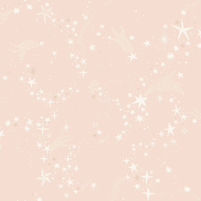 Galerie Resan Pink Stjärnhimlen Star Trail A4 Wallpaper Sample from B&Q