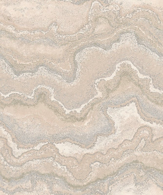 Galerie Welcome Home Beige Water Marble A4 Wallpaper Sample from B&Q