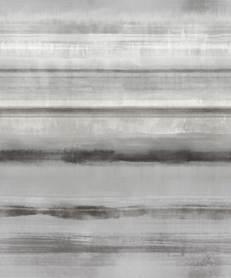Galerie Atmosphere Grey Skye Stripe Smooth A4 Wallpaper Sample from B&Q