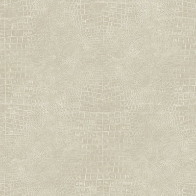 Galerie Natural Fx Silver Grey Crocodile Embossed A4 Wallpaper Sample from B&Q